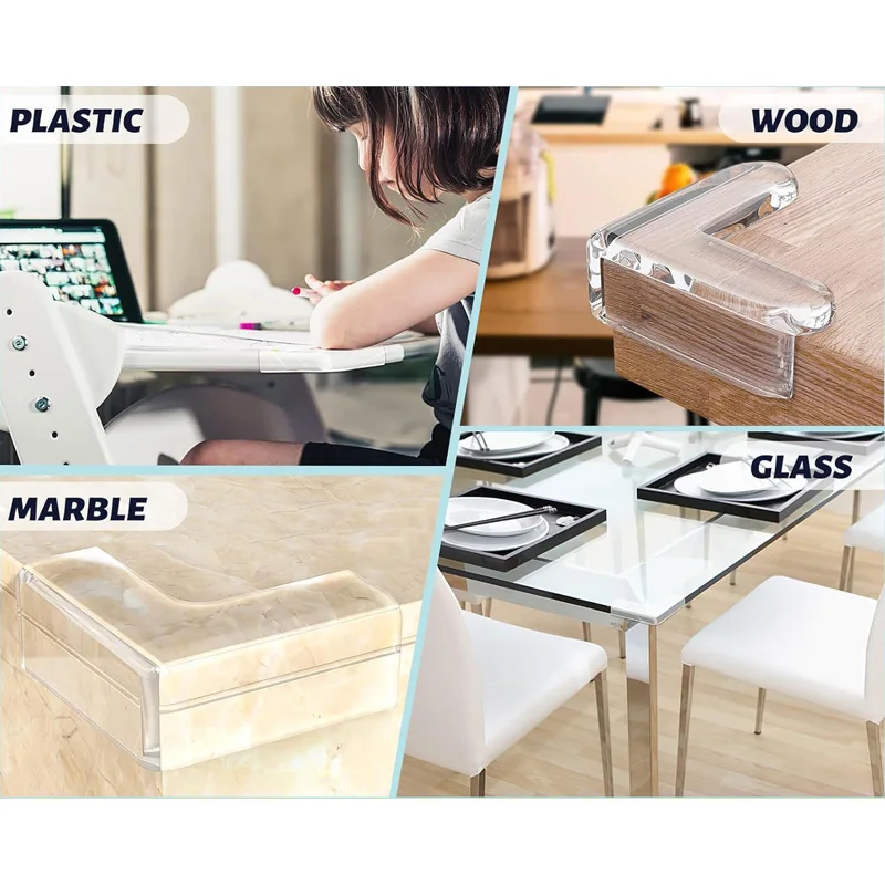 10/20Pcs Corner Protector L-shaped Safety Table Corner Guards Set Pvc Table Corner Protection Soft Transparent Corner Protection