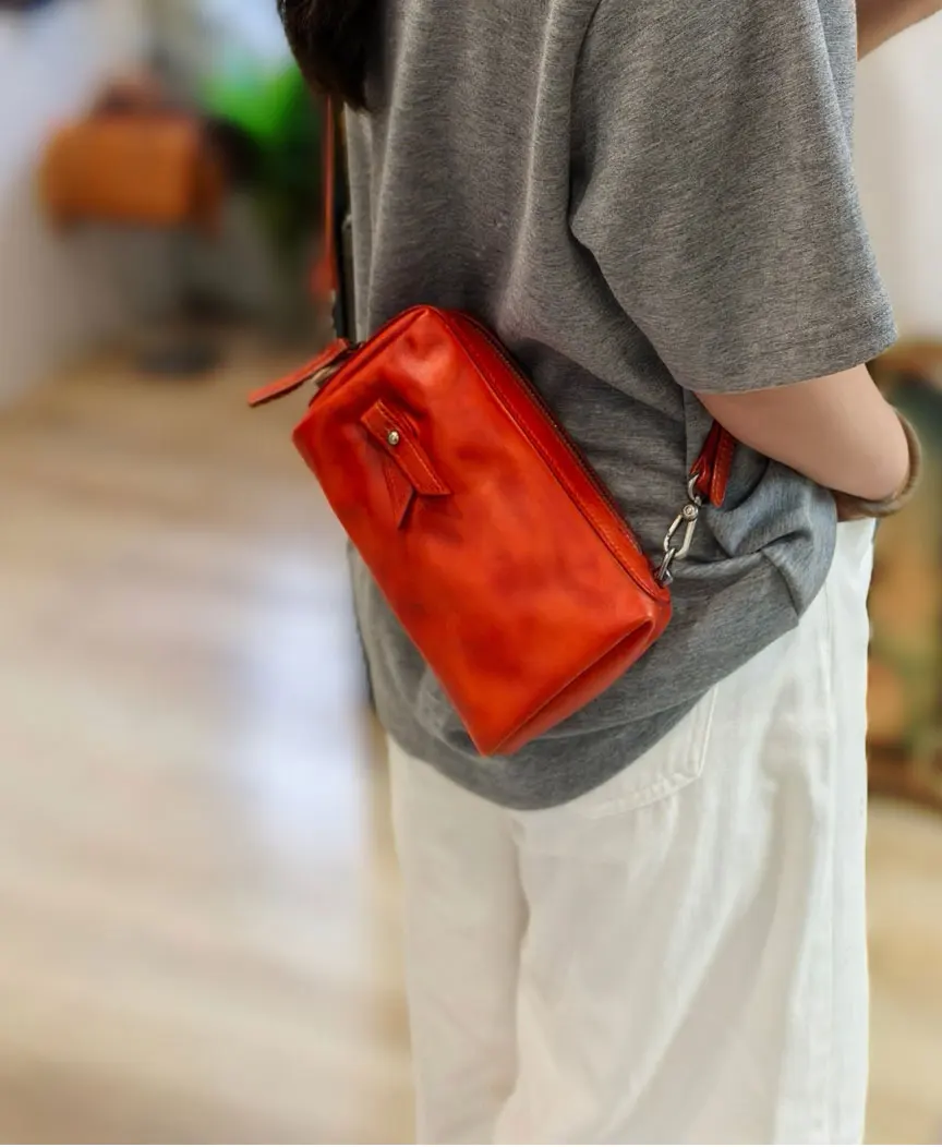 

WoMen Bag Vintage Real Leather Wrist Wrap Purses WoMen Shoulder Crossbody Bag Travel Storage Bag Day Cluthes Moneybag