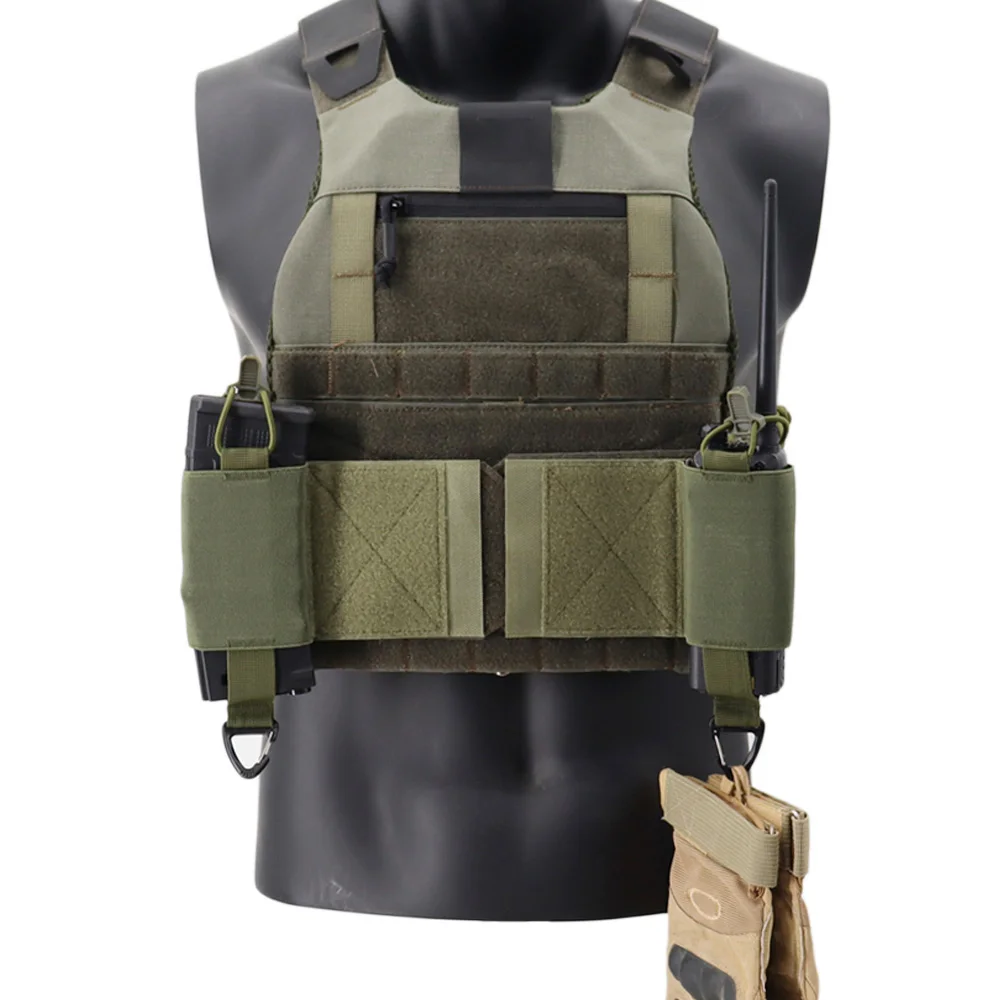 New Tactical Vest Wingman V2 Ferro Style Elastic Radio Holder Magazine Pouch FCPC V5 Vest Gear Side Pouch With Hook