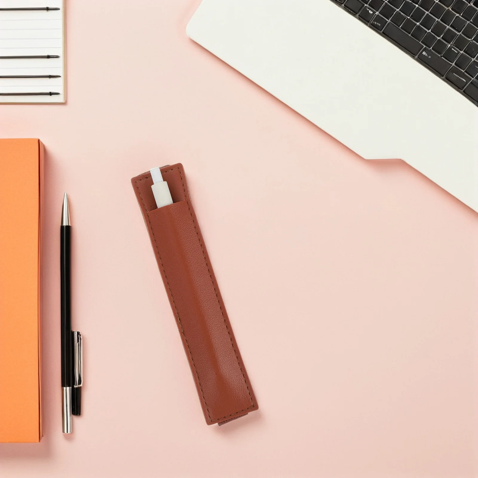 

10 Pcs PU Elastic Belt Binder Pen Pouch Adjustable Journal Strap Pencil Bag Band Notebook Sleeve Holder