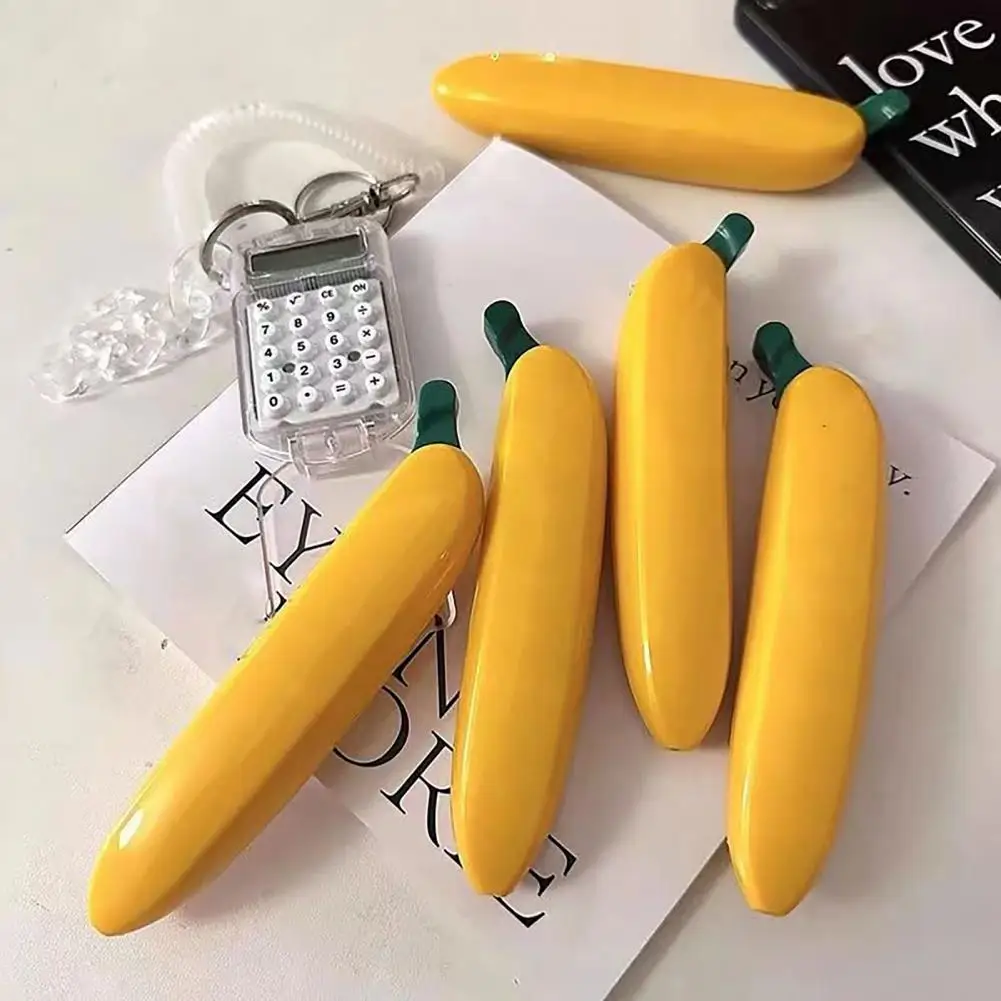 Многоразовая шариковая ручка, набор шариковых ручек «банан» в форме фруктов для школьных канцелярских принадлежностей, реалистичные овощи для взрослых