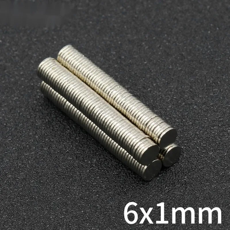 100/200/500/1000Pcs Small Round Magnet 6x1 Neodymium Magnet N35 6mm x 1mm Permanent NdFeB Super Strong Powerful Magnets imans