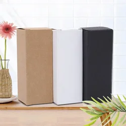 100pcs Multi-size White Black Kraft Paper Tube Boxes Cosmetic Storage Box Lipstick Essential Oil Bottle Packaging Box For Gift