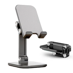 3 Sections Foldable Desktop Phone Holder Stand Mobile Phone Support Adjustable Angle Height Cell Phone Stand for Phone Tablet PC