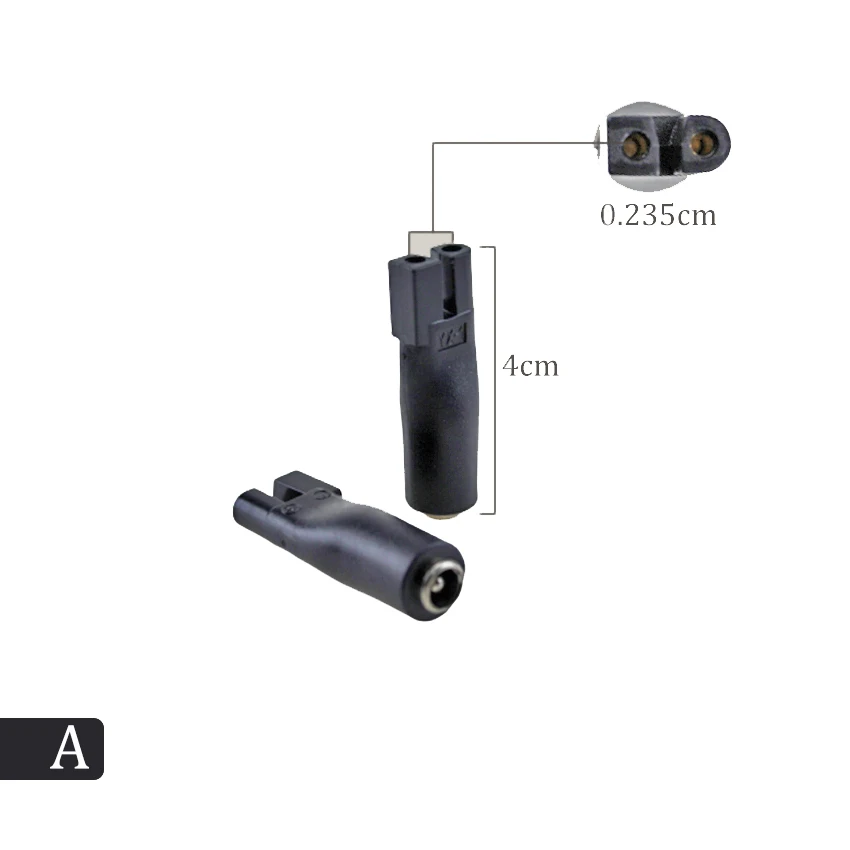 1PCS Two hole adapter 3.4V-5V universal Electric shaver Hair clipper fan cable DC connector USB power charger adapter