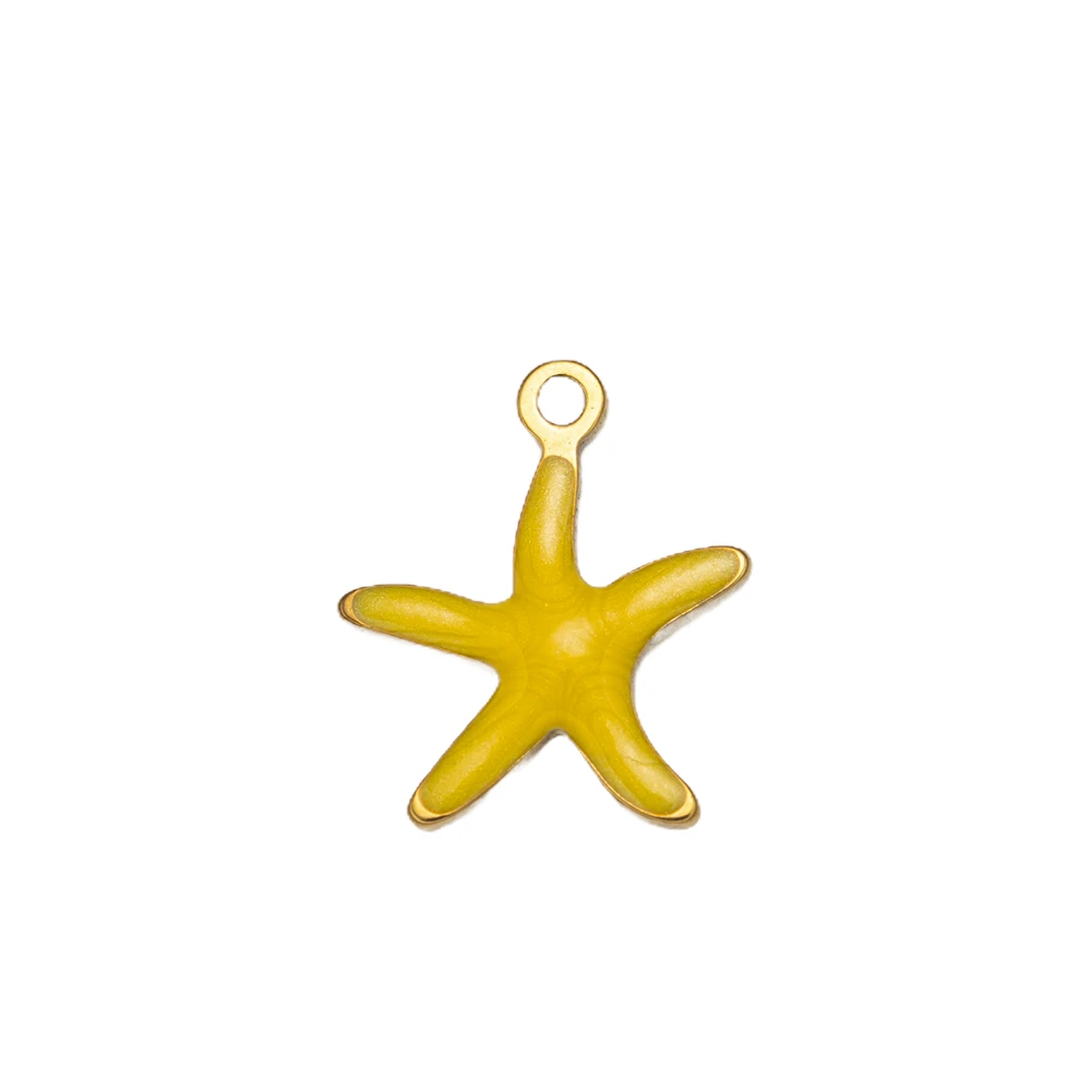 10pcs Stainless Steel Enamel Marine Coral  Metal Earring Bangle Charms for DIY Necklace Bracelet Jewelry Making and Crafting view 6