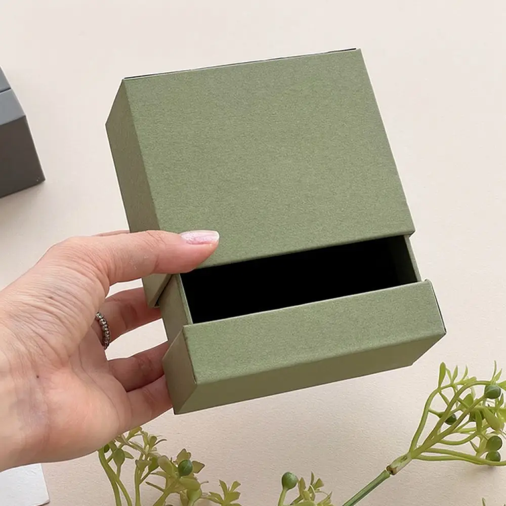 Ins Style Drawer Jewelry Packaging For Earrings Rings Necklace Storage Case Wearable Nails Display Gift Holder