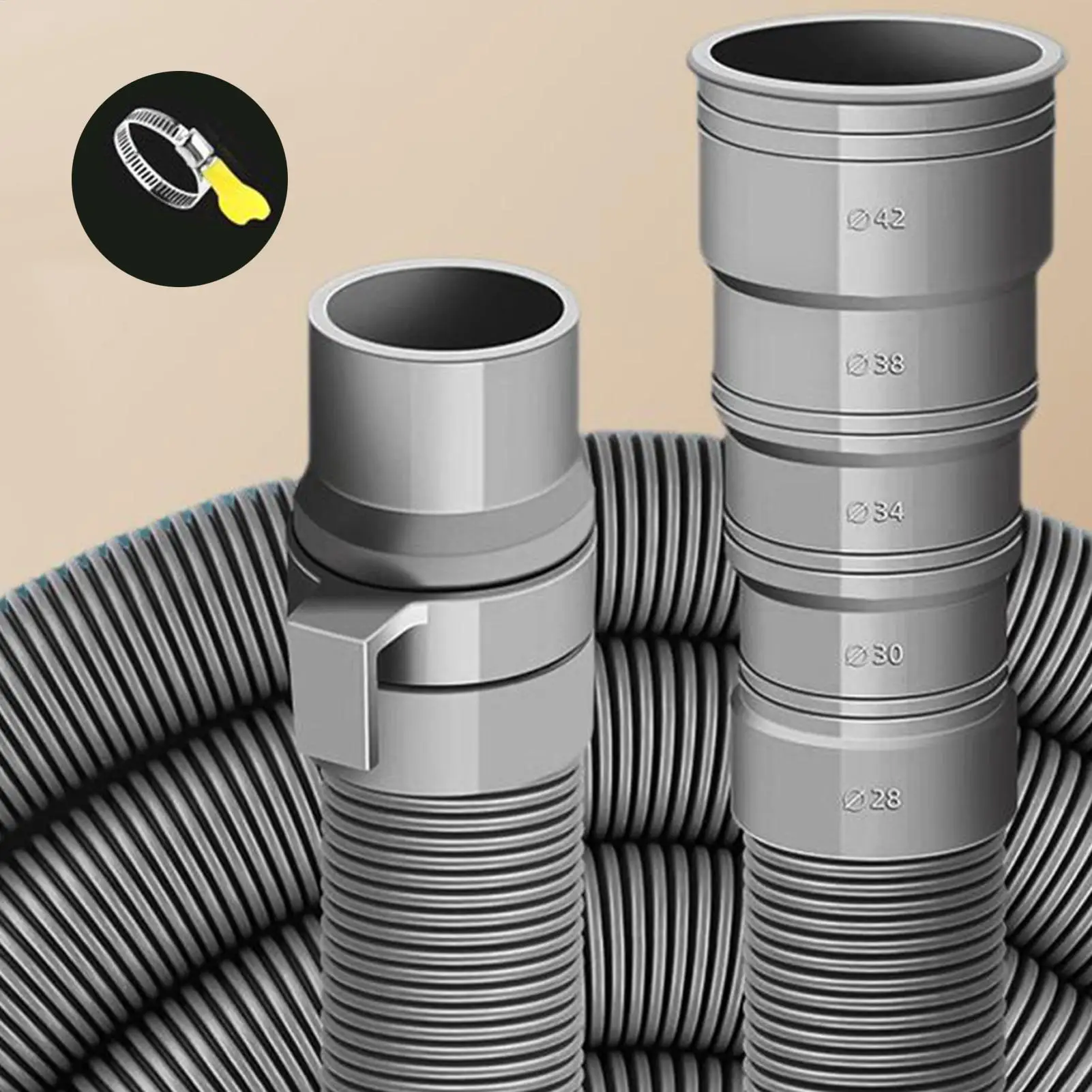 طوي RV قافلة أنابيب الصرف الصحي عدة RV تفريغ خرطوم الثقيلة قابل للتعديل RV استنزاف الأنابيب RV مقطورة خرطوم المجاري تمديد أنابيب الصرف الصحي #3