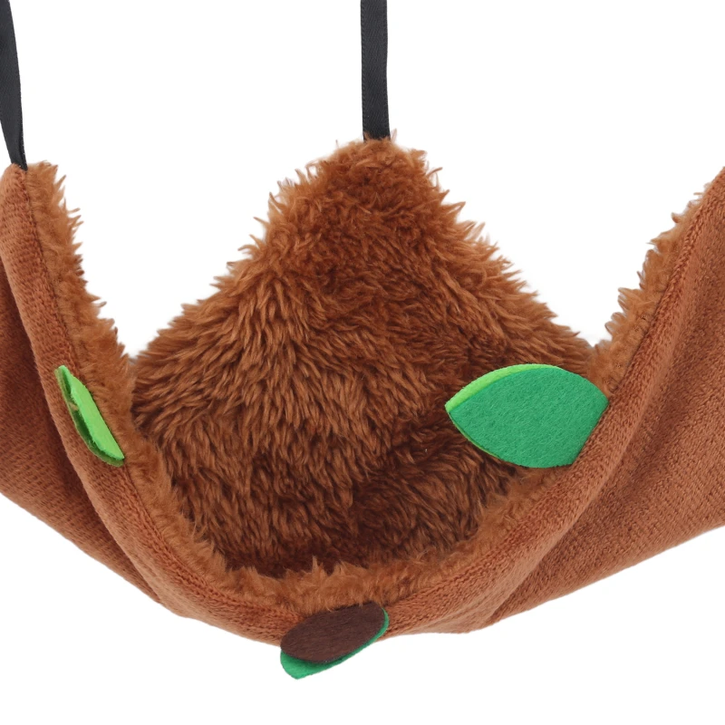 Hamster Hammock Leaf Drill Tube Suspended Parrot Cableway Round Swing Squirrel Honey Bag Glider Plush Creative Pet Sleeping Nest