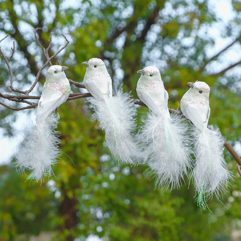 Simulation Foam Birds Artificial Tit Models for DIY Craft&Diorama Miniature Bird Figurines for Home Decor Fairy Garden Ornaments