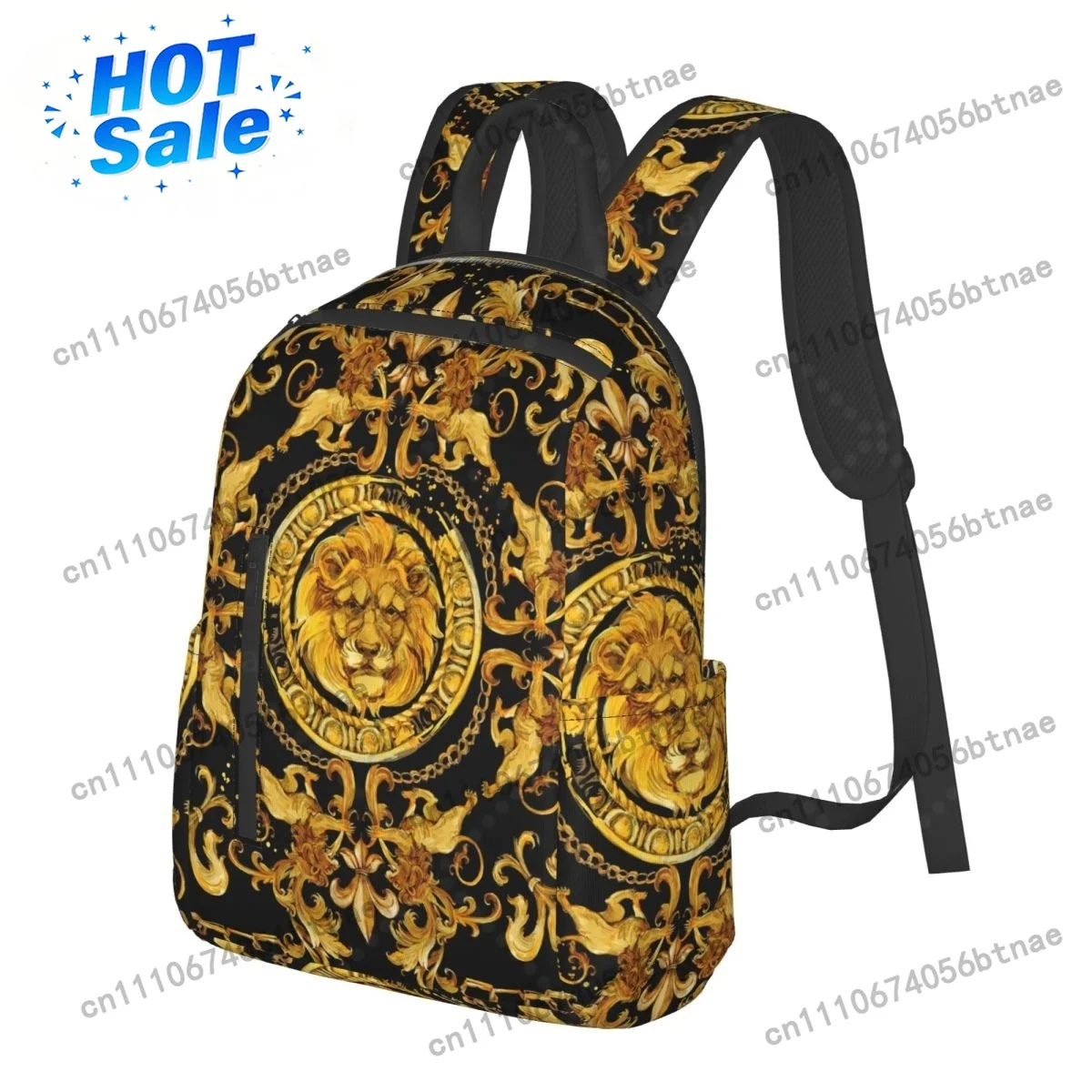 Gold LionTravel Backpack College Book Bag for Men Women Lightweight Casual Should Bags for Outdoor Sports Hiking Camping