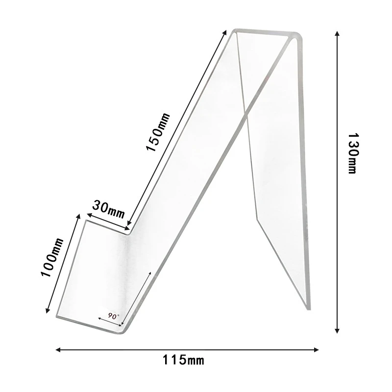 

3 Pcs Acrylic Book Stand,Clear Acrylic Display Stand, Clear Holder For Displaying Pictures,Jewelry,Watch Display Stand 100X115x1