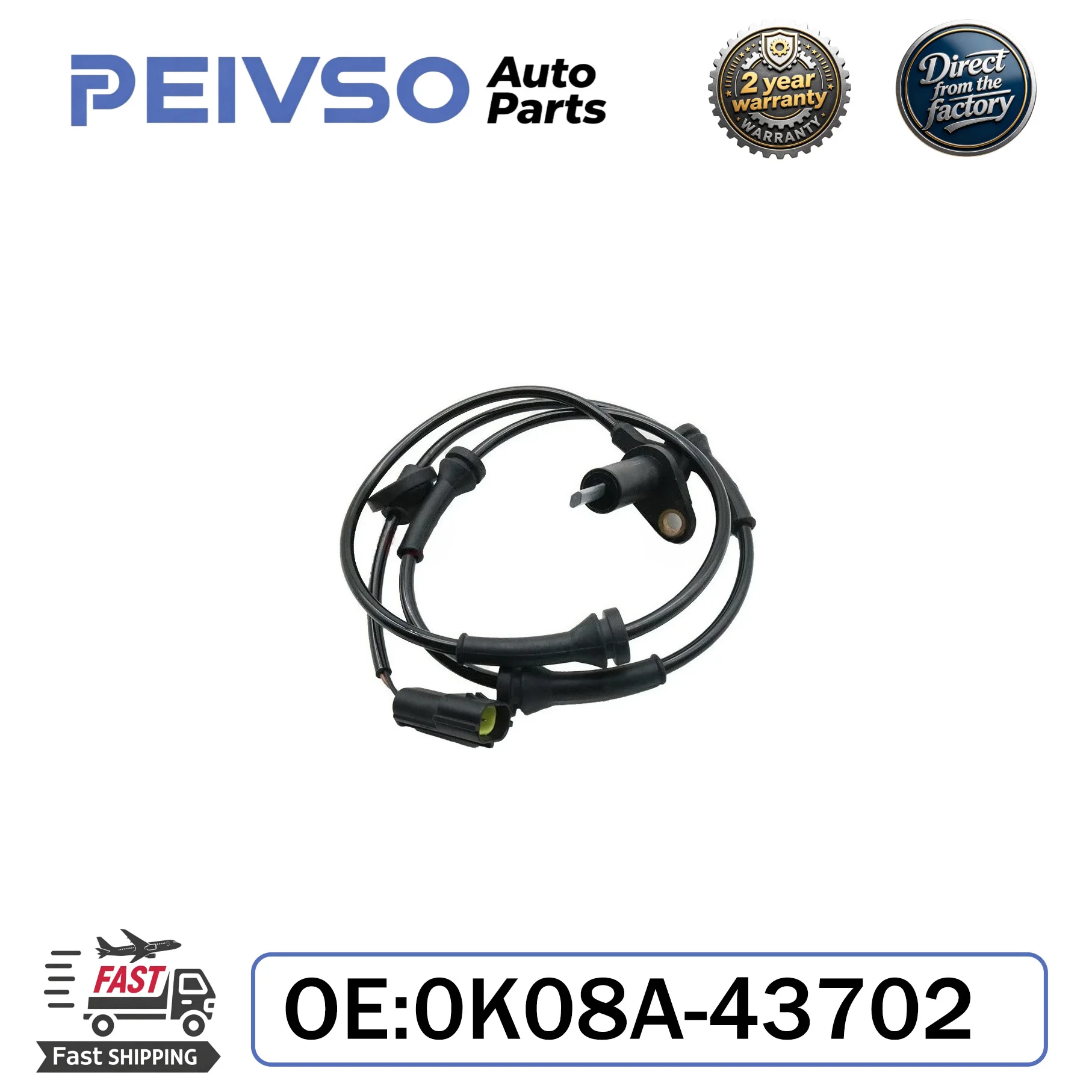 

PEIVSO New High Quality ABS Wheel Speed Sensor Front Left 0K08A43702 For Hyundai Kia Sportage 1998-2002 L4 2.0L