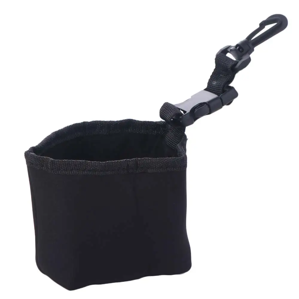 

Leak-Proof Golf Cleaning Bag With Detachable Clip Easy To Carry Golf Ball Scrub Bag Washable Black Golf Club Wash Bag