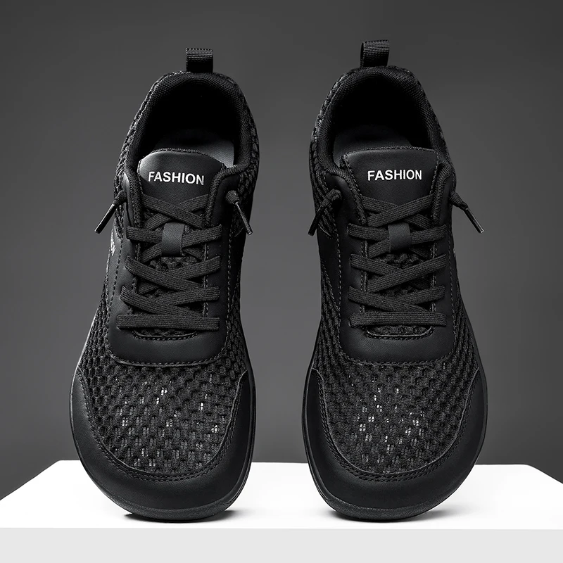Herren Diabetiker-Schuhe mit Breiter Zehenbox für Hallux Valgus Slip-On Sneakers Extra Geräumige Zehenbox Rutschfeste Flache Gehschuhe zur Fußschmerz-Linderung