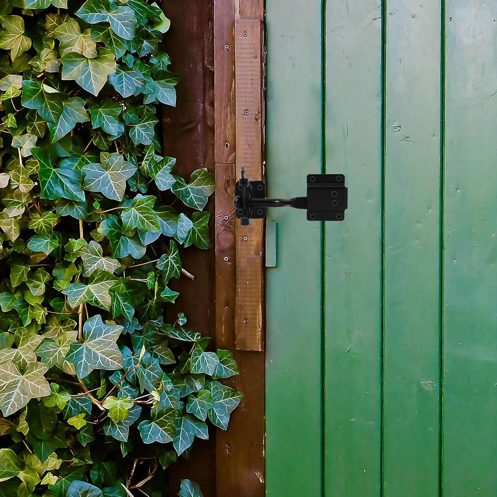 

Heavy Duty Self Locking Gate Latch Galvanized Finish for Outdoor Fence Garden Pool Black Adjustable Cable Pull Durable