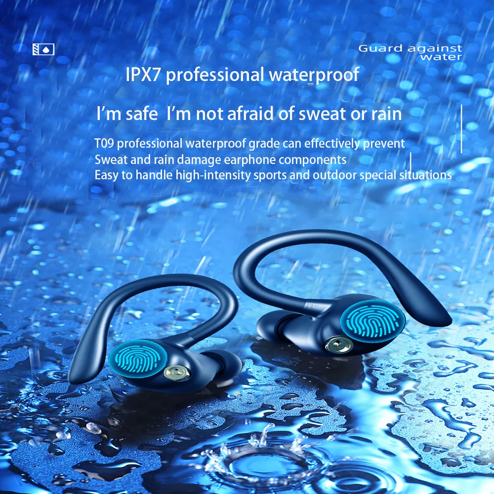 Wireless Headphones Bluetooth Earphone YYK580 Waterproof Sweatproof Sports Headset Earbuds Earpiece