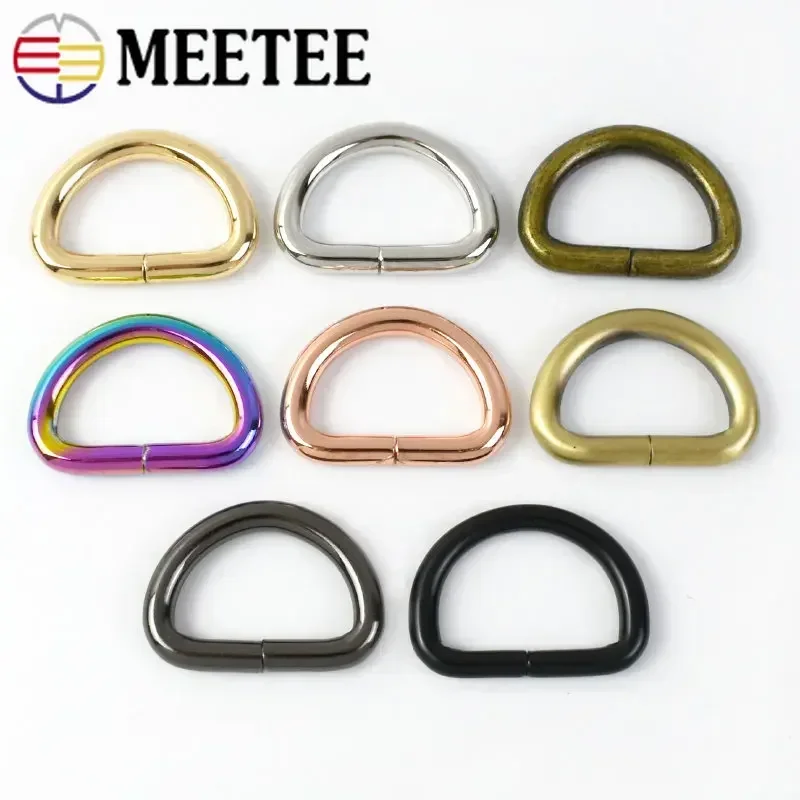 10/20Pcs 20/25/32/38mm D Ring Metal Buckles Dog Collar Connect Rings Clasp Bag Strap Hook DIY Leather Craft Hardware Accessories