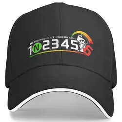 Casual Motorcycle Gear 1n23456 Gear Biker Baseball Caps Unisex Style Headwear Motor 1 Down 5 Up Daily Travel Adjustable Sun Hats