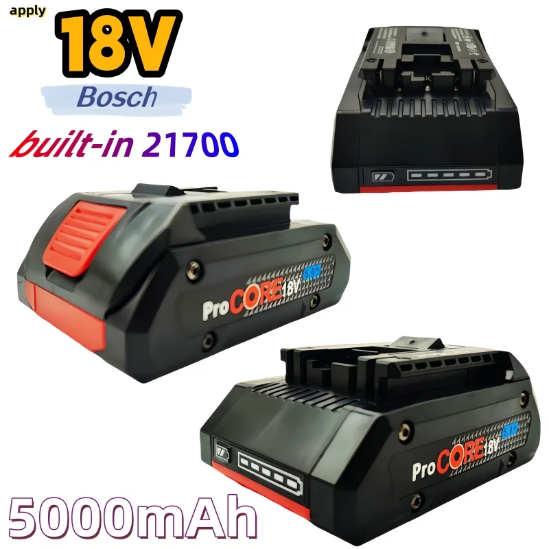 

New Replace Bosch 18V 21700 5000mAh battery ProCORE 18V lithium-ion battery Replace cordless power tool drill BMS BAT609 BAT618