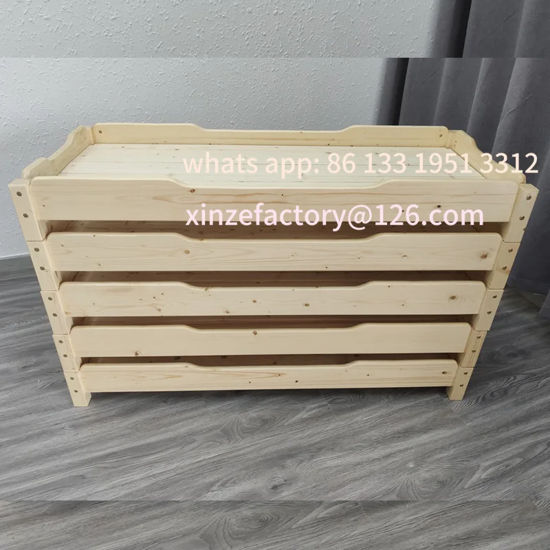 Solid wood siesta special bed Pine managed siesta bed Stacked wooden bed