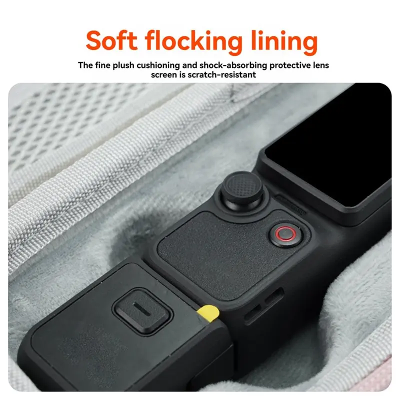 DTB7 For DJI Pocket 4P Storage Bag Hard Shell Travel Organizer Case with Shoulder Strap, EVA Camera Protective Carrying Case