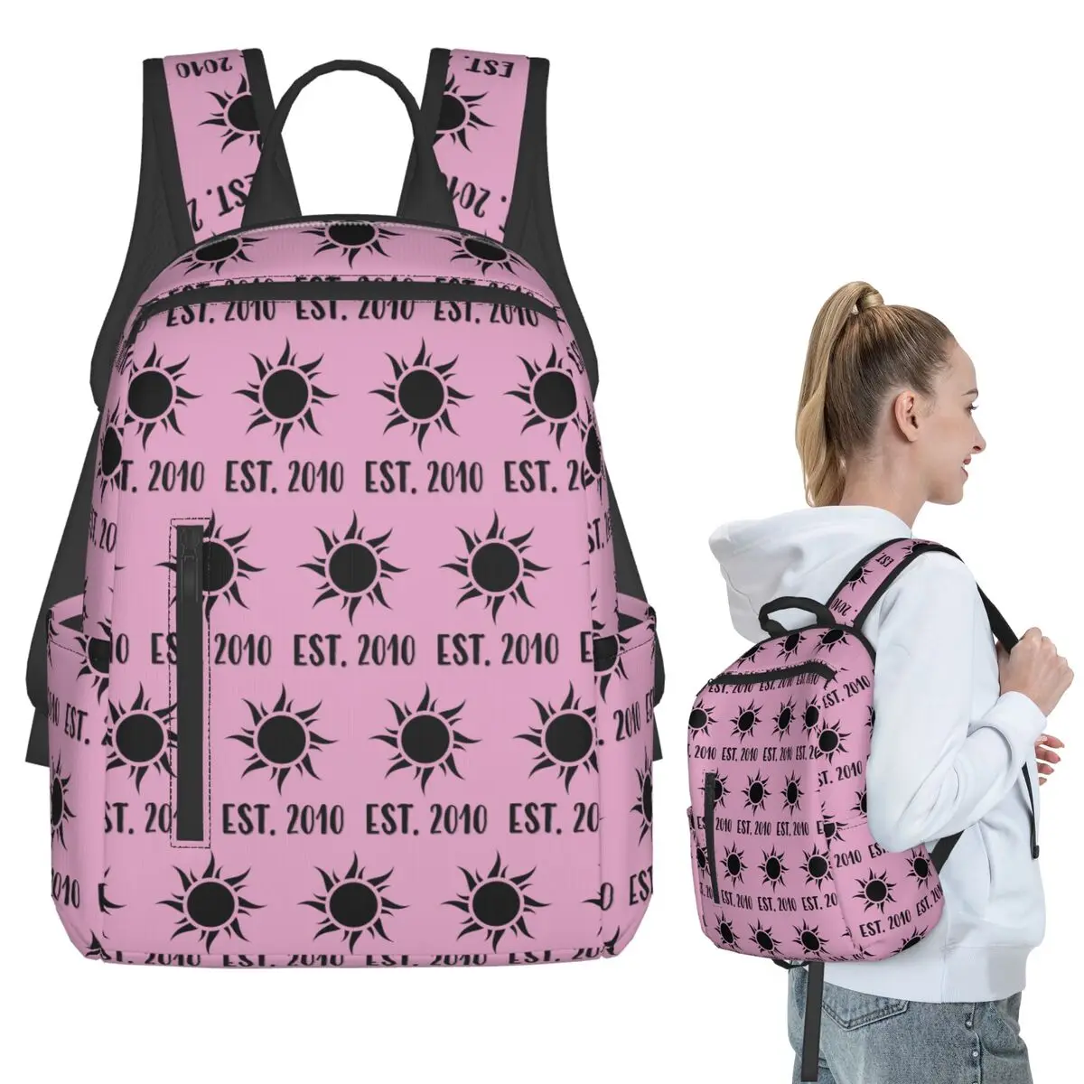 

Est. 2010 Backpack Student BookBag Kids School Bag Laptop Shoulder Bags Boys Girls