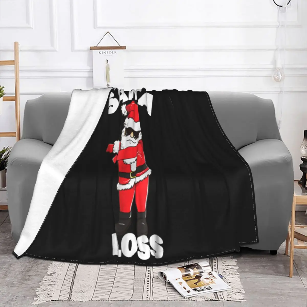 Premium Santa Floss Dance Christmas Pajama Kids Flossing Creative New Design Women Autumn Throw Blanket