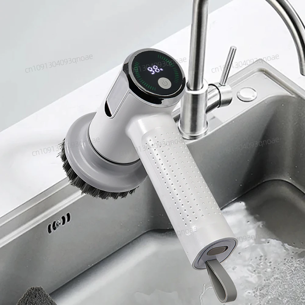 New Q2 electric cleaning brush for home use, multifunctional handheld, wireless, high torque, large capacity, replaceable brush