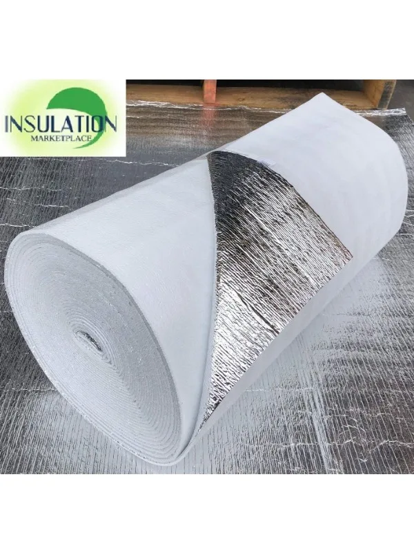 48 “x100 ft Reflective Foam Core Insulation Roll, Heat and Cold Shielding, Radiant Barrier, Insulation - Engineered FOIL