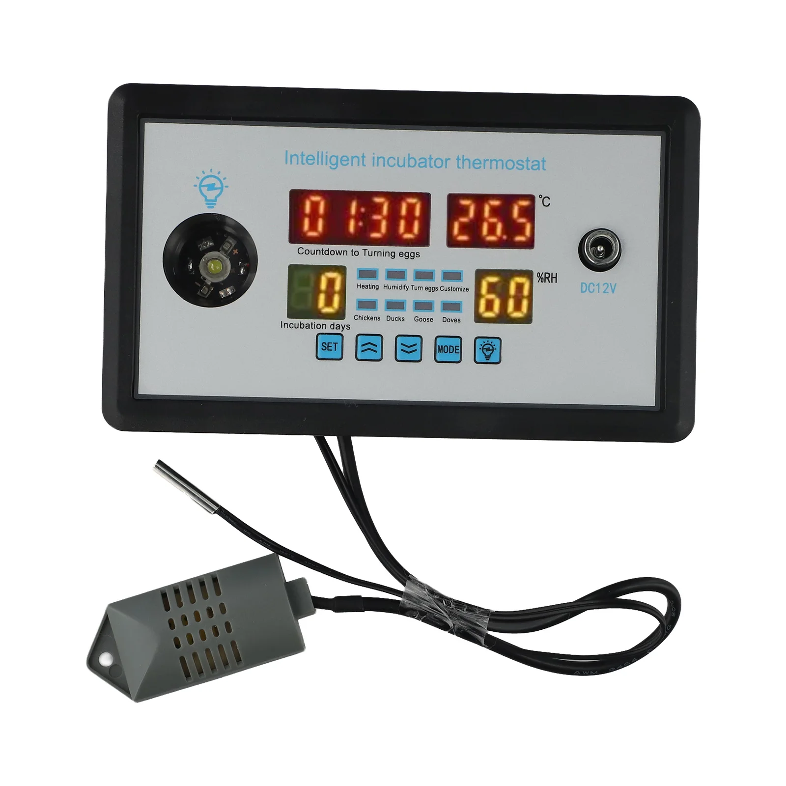 150x88mm Automatic Temperature Thermostat Egg Inspection Feature Incubator Rabbits Easy Monitoring Versatile Usage