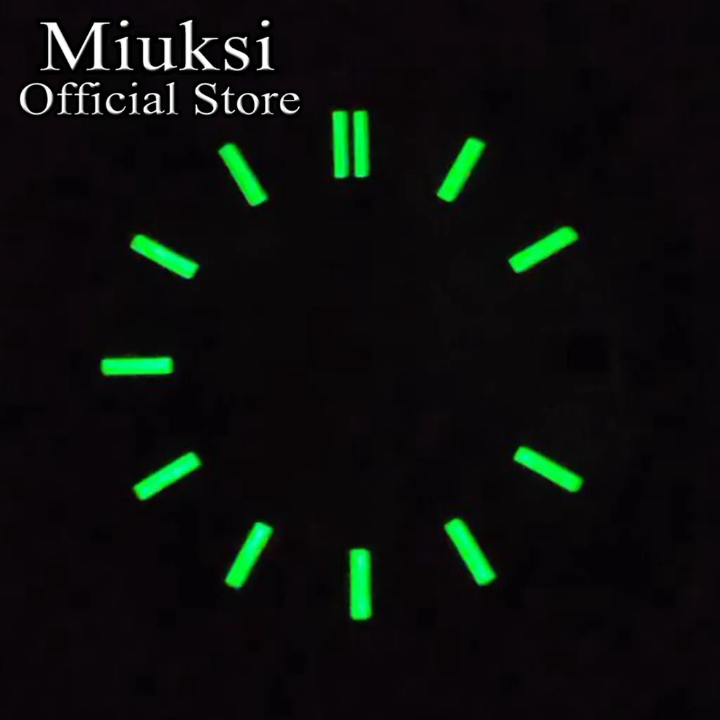 Miuksi 28,5mm Silber Blau Gold Steriles Uhrenzifferblatt Leuchtend Passend für NH34 NH35 Uhrwerk Passend für 3/3,8/4,2 Uhr Krone – Detail 5