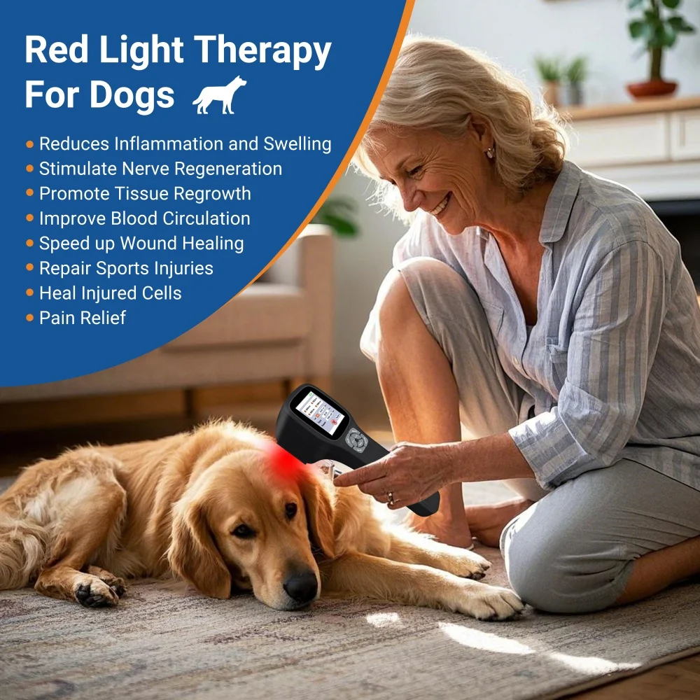 GOVW High Power 2500mW Cold Laser Therapy 25Diodes 4 Wavelength 10000Hz Infrared Light Device for Soft Tissue Injuries Arthritis