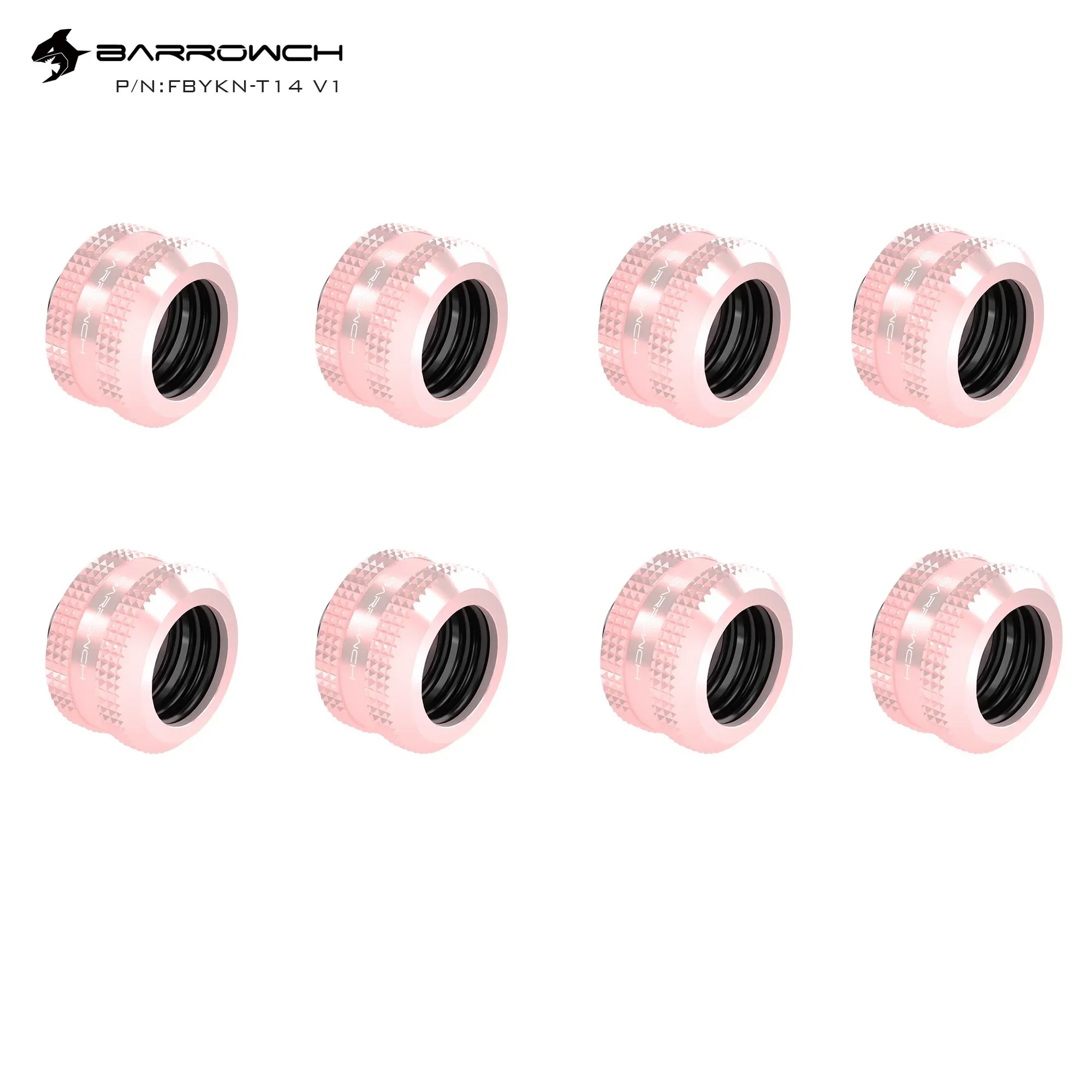 

Barrow G1/4” Thread OD14mm Hard Tube Fitting Kit Anti-off Adapter Compression Connector for Computer Water Cooling FBYKN-T14