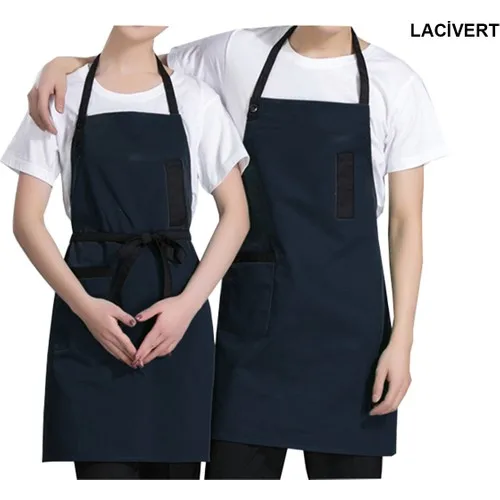 Medusa Forma Bib Apron Chef Barista Cook Barber Tattoo Waiter Apron Navy Blue