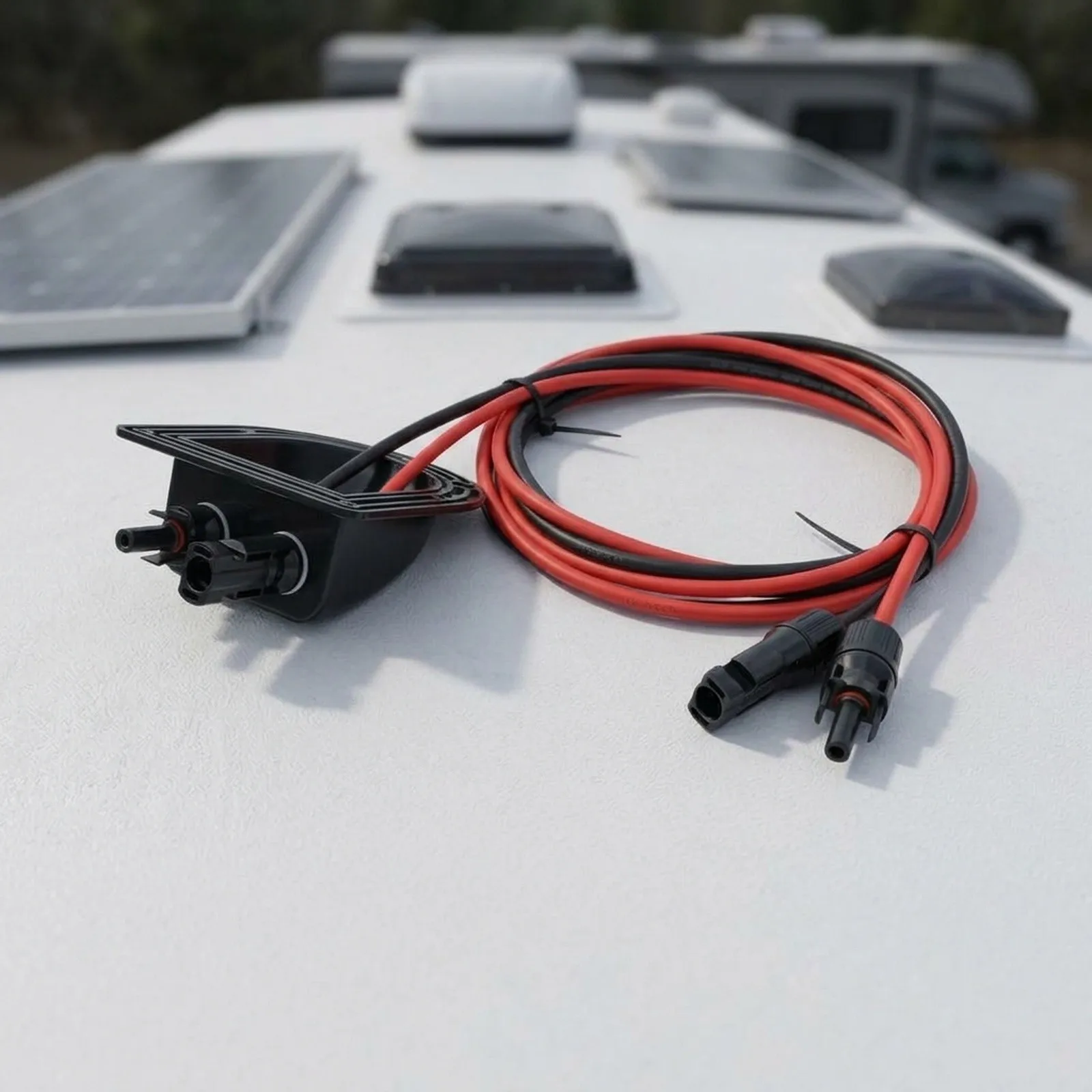 Industrial Solar Dual Cable Entry System with IP68 Rated Waterproof Gasket and Locking Mechanism for RV and Yacht Installations