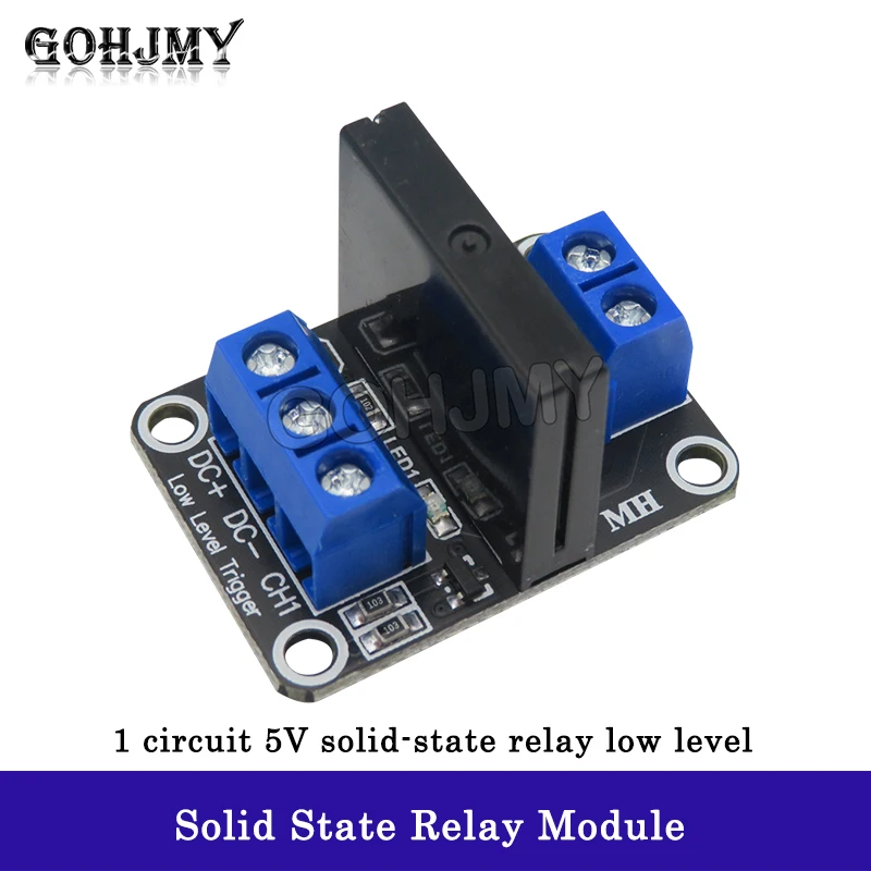 Low Level 5V 1 Channel Solid State Relay Module SSR G3MB-202P 240V 2A Output with Resistive Fuse