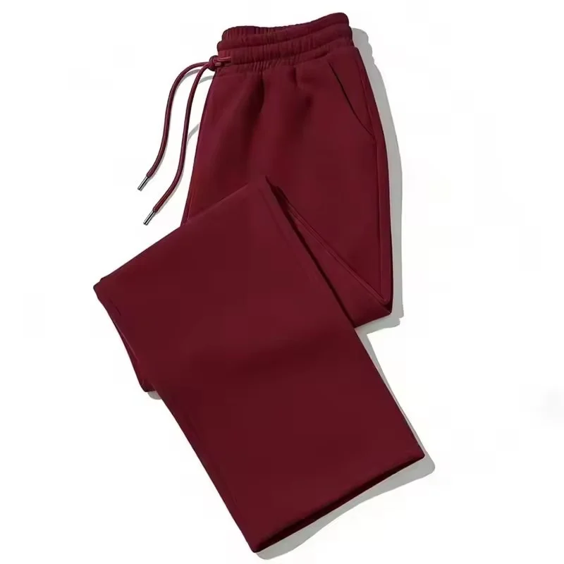 Herbst-Winter Damen Jogginghose Sportliche Gerade Hose Lose Übergroße Freizeithose mit Kordelzug Vielseitige Damen Lange Hose – Detail 7