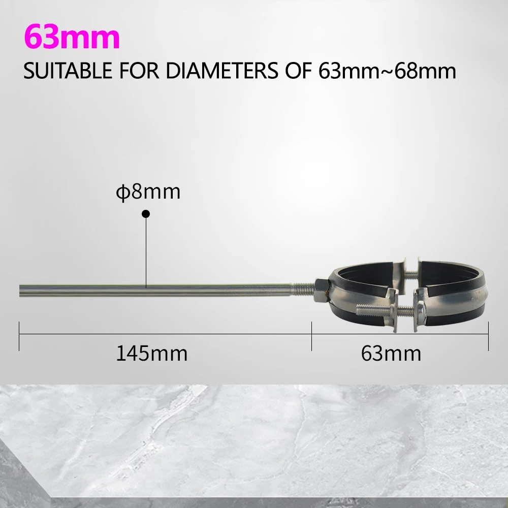 Stainless steel clamp, 63mm~200mm laboratory flask fixing bracket, extended filament rod
