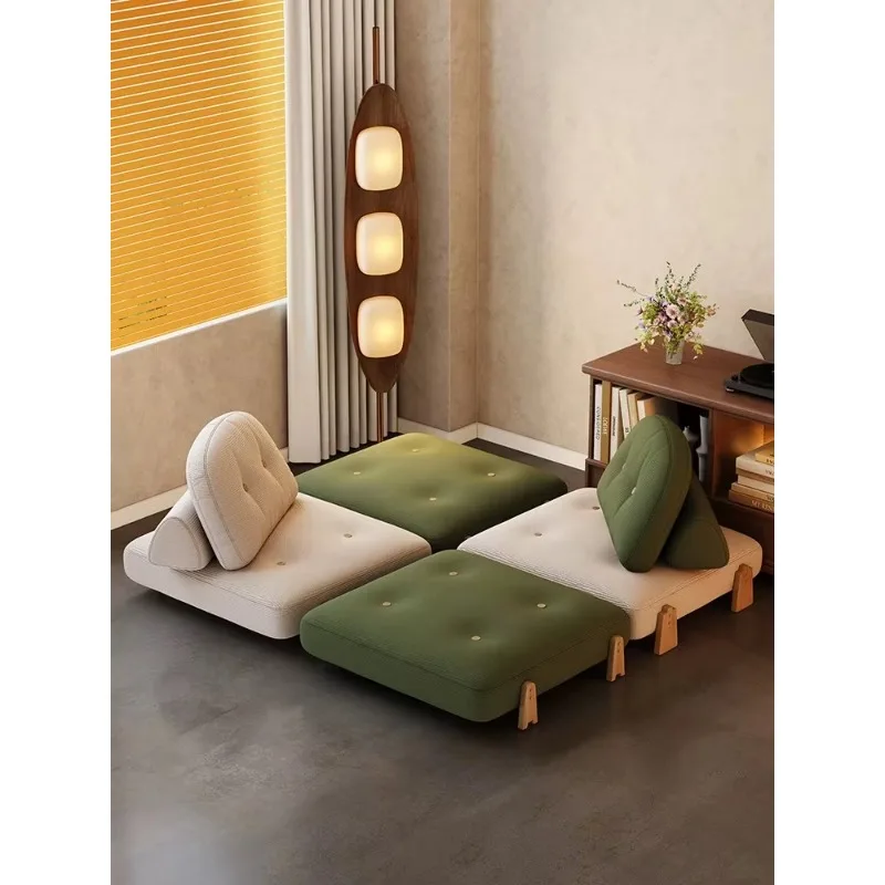 Modern Style Tatami Sofa Chair Pull-out Sofa Bed and Foldable Lazy Chair Set Casual A variety of fabric options