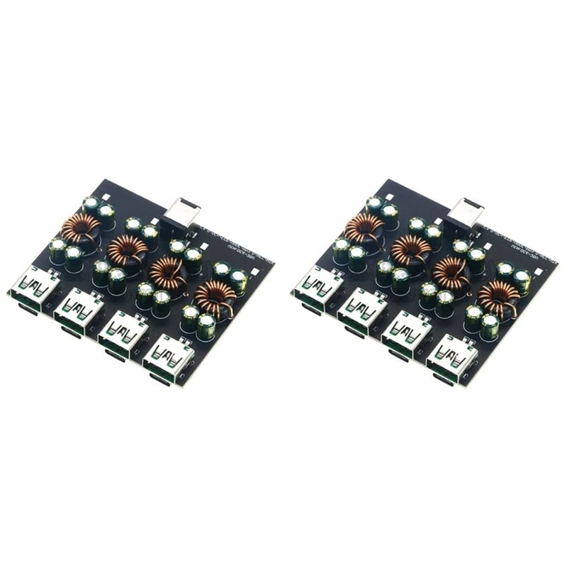 Y22A-2X QC4.0 QC3.0 4 Way USB Type-C Mobile Phone Quick Charge Adapter 6-35V Step-Down Buck Boost Module SW3518 For Huawei