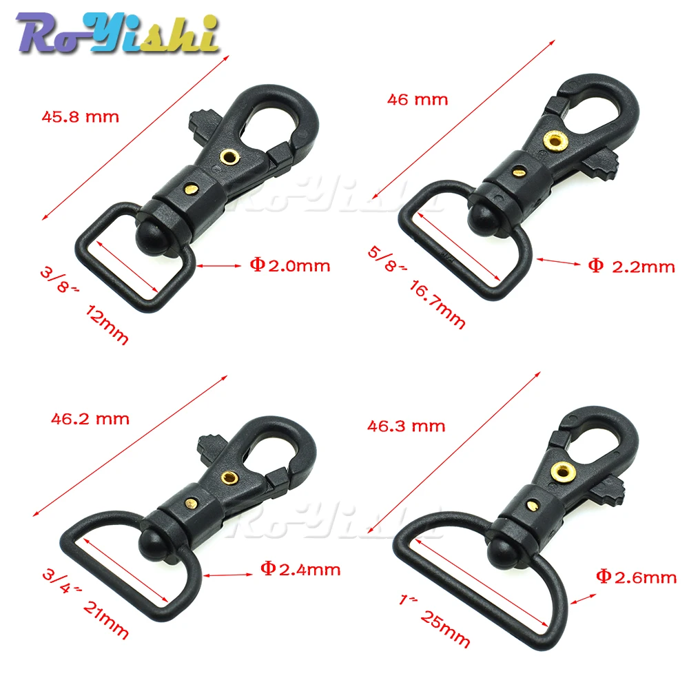 Plastic lobster clasp Plastic Swivel Snap Hooks for Bag Belts Straps Keychain Clasp Backpack Accessories