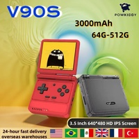 POWKIDDY V90S Retro Flip 3.5 Inch 4:3 640*480 HD IPS Screen Handheld Game Console Open Source A133Plus Vibration function New