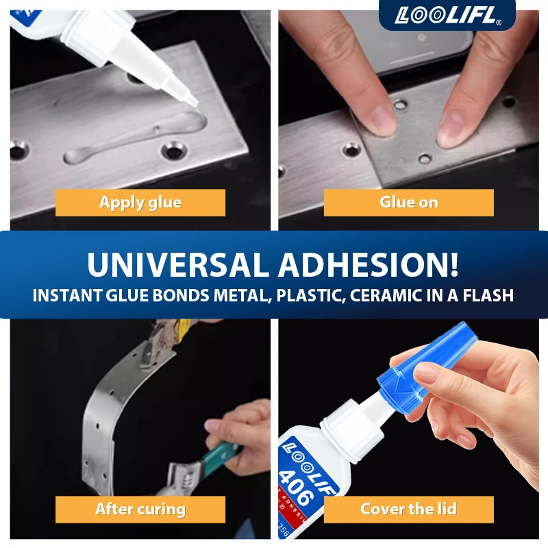 20 جرام 406 لاصق فائق الجودة من cyanoacrylate للإصلاح السريع، مناسب لإصلاح الخشب والبلاستيك والنماذج والمعادن وما إلى ذلك