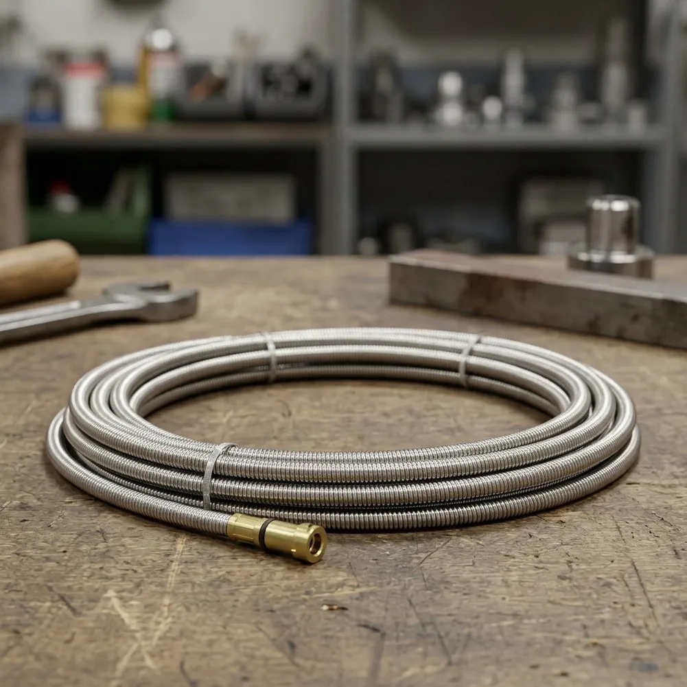 For Lincoln For Magnum 300-400 Compatible Conduit Liner 15 ft Stainless Steel Wire Feed Guide 1/16 inch Inner Diameter