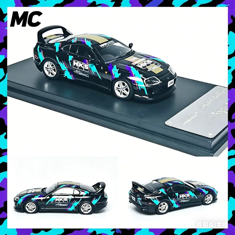 MC 1:64 Toyota Supra JZA80 RZ Modified Edition alloy Car Model, Simulated Static Decoration, Adult Collectible, Boys' Toy.