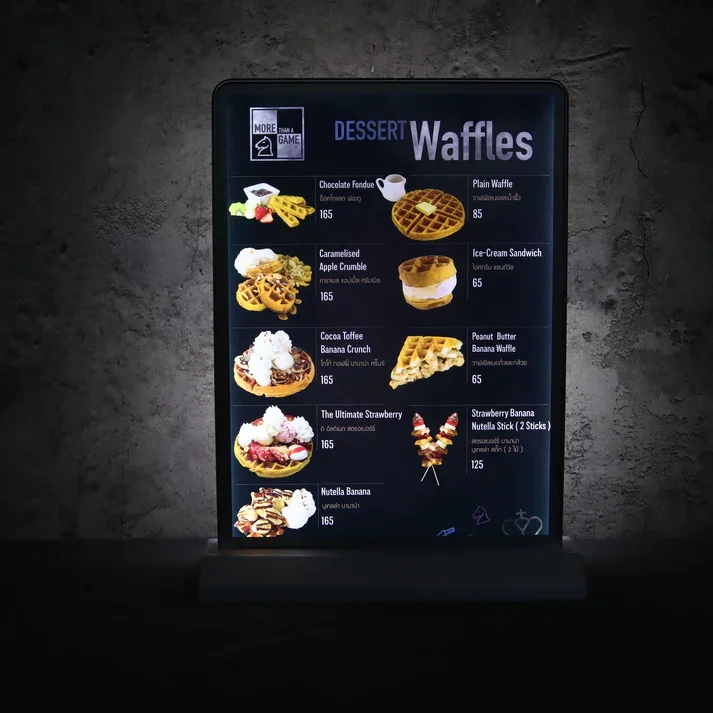 Présentoir Mural pour Affichage de Menus, Cadre de Boîte Publicitaire pour Restaurant et Boutique, A4, A5, Affiche Personnalisée, Film, Lumière LED