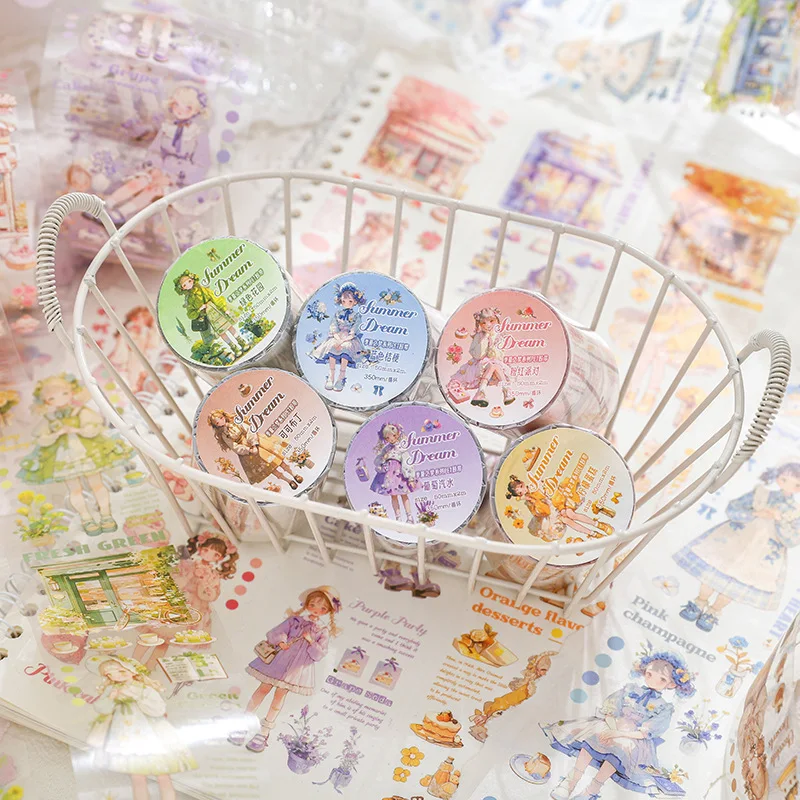1pcs DIY Decoration Adhesive Tapes Japanese Ji Xia's Dream Washi Tapes Masking Tapes stickers stationery