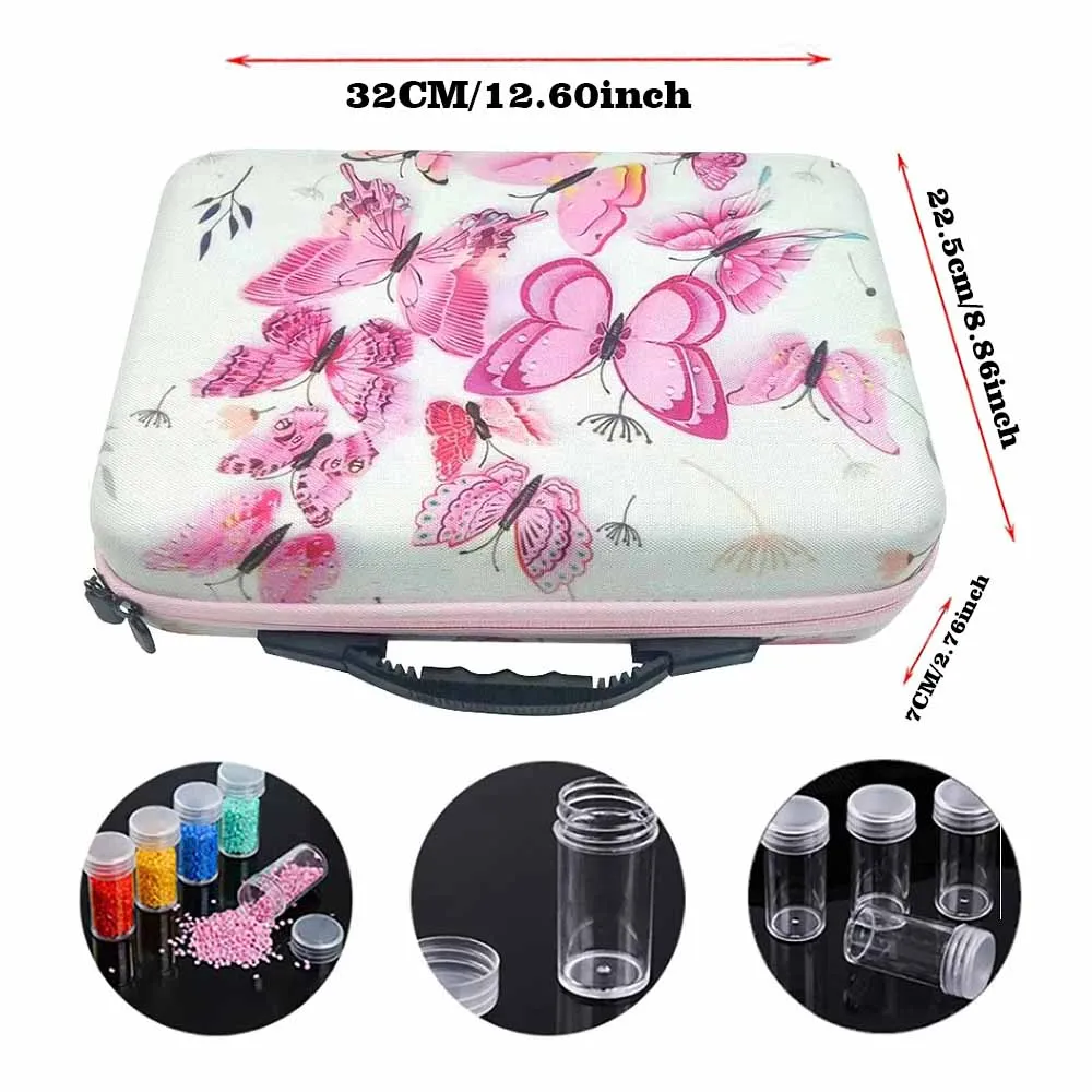 Diamond Painting Tools Set, Nail Art Storage Bag, Round Bottle DispensBag, Organizer Bag