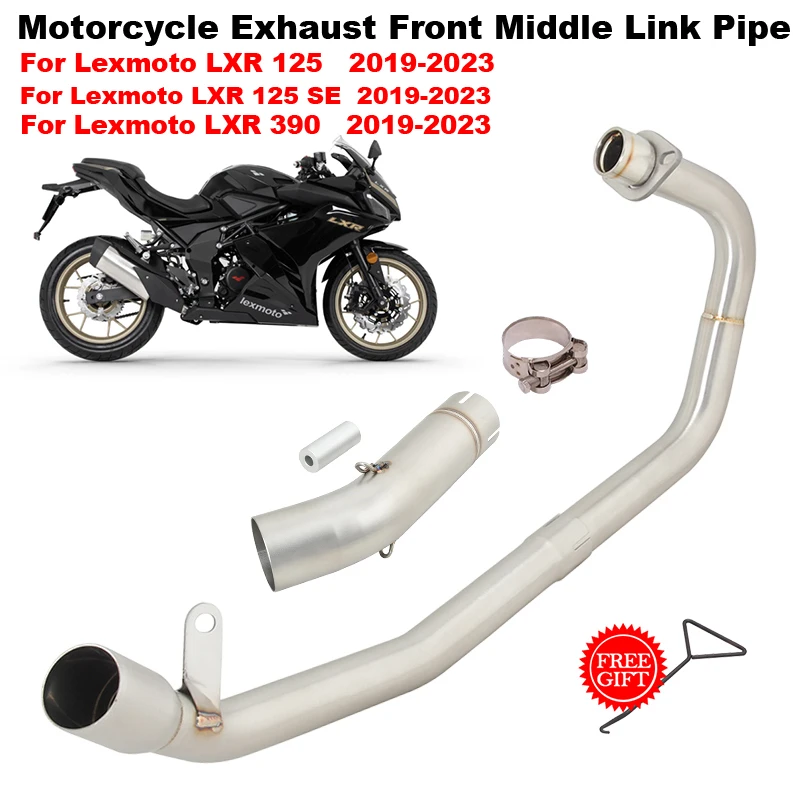 

Motorcycle Exhaust Systems Front Middle Link Pipe Connection 51mm Muffler Tube Slip On For Lexmoto LXR 125 SE 380 2019 - 2023